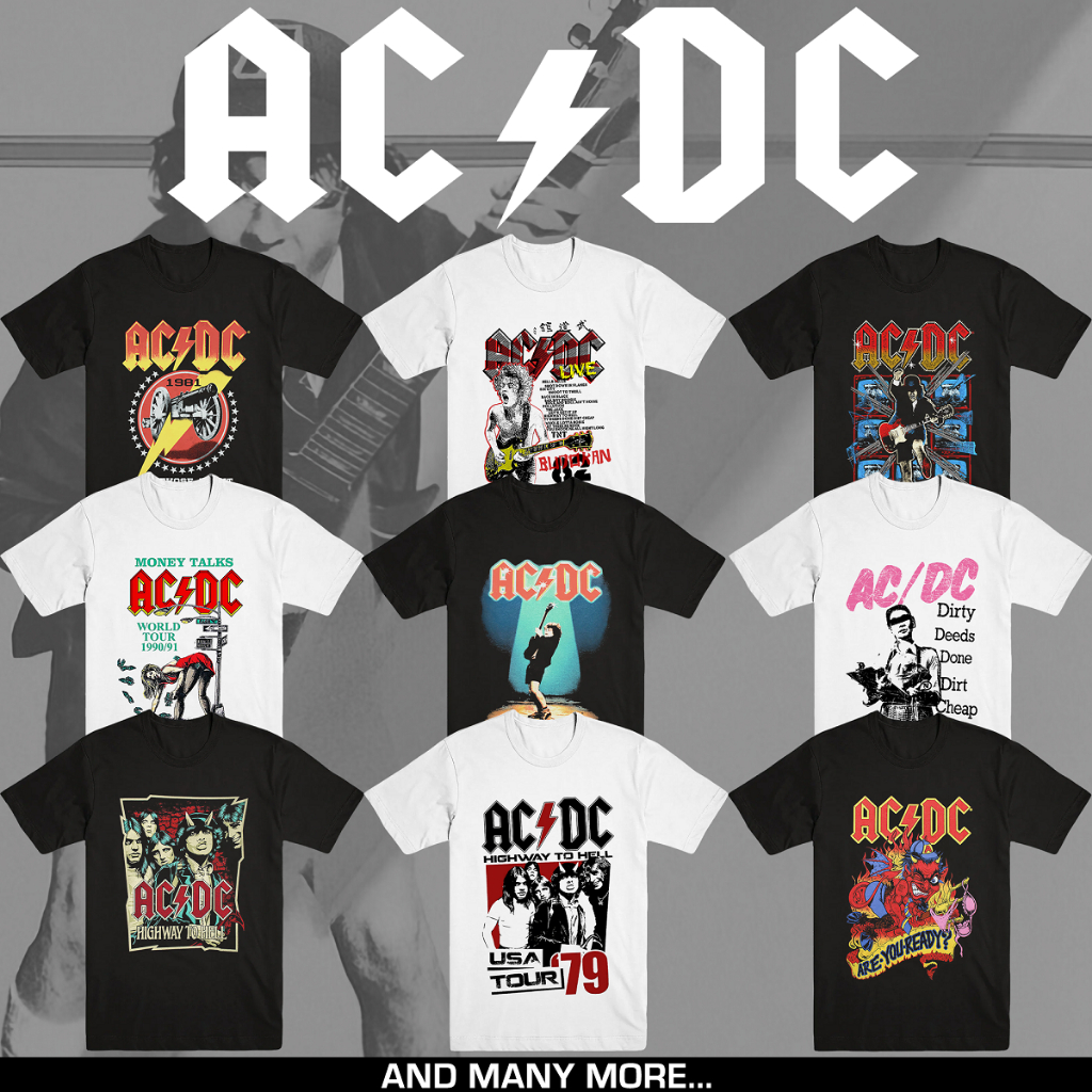 Jual ACDC - AC/DC | T-SHIRT BAND | ROCK N ROLL | MERCHANDISE | Shopee ...