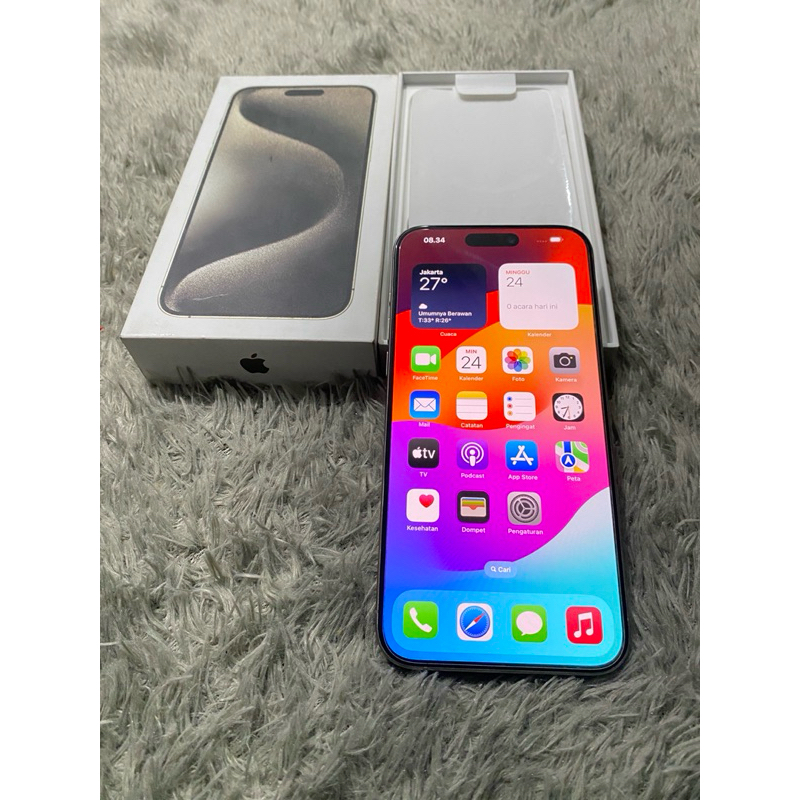 Jual Iphone Pro Max Gb Natural Titanium Garansi Ibox Garansi Panjang Shopee Indonesia