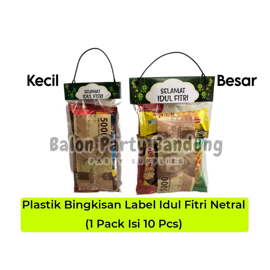 Jual Plastik Bingkisan Untuk Snack Ulang Tahun Tema IDUL FITRI ( Isi 10
