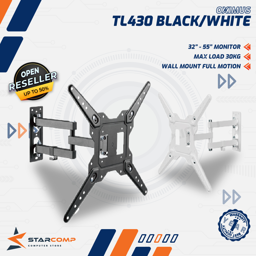 Jual Bracket Oximus Tl Tv Led Monitor Full Motion Wall Mount