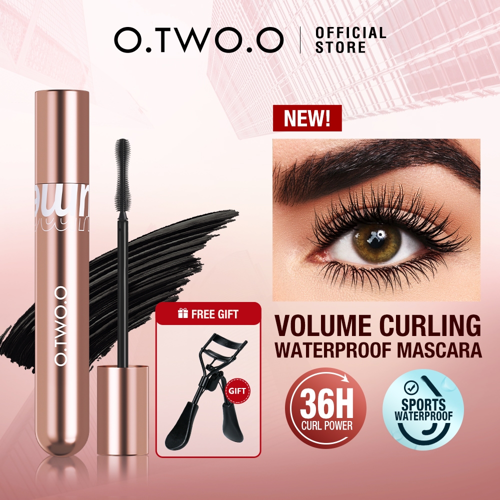 Jual O.TWO.O 5D Waterproof Mascara Long Lasting Mascara + Eyelash Curle ...