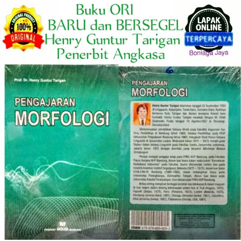 Jual Buku Pengajaran Morfologi Prof Dr Henry Guntur Tarigan