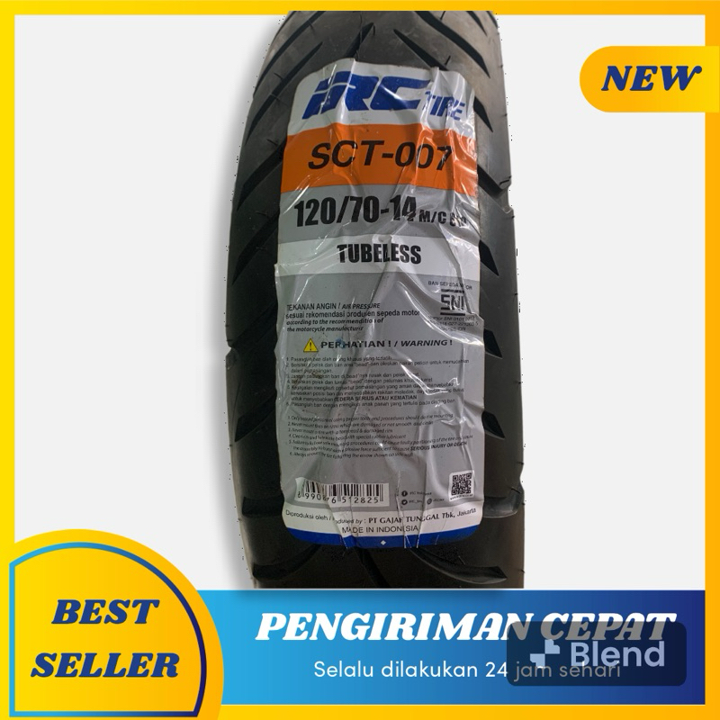 Jual BAN IRC SCT 007 120/70-14 STANDAR PCX 150 VARIO 160 | Shopee Indonesia