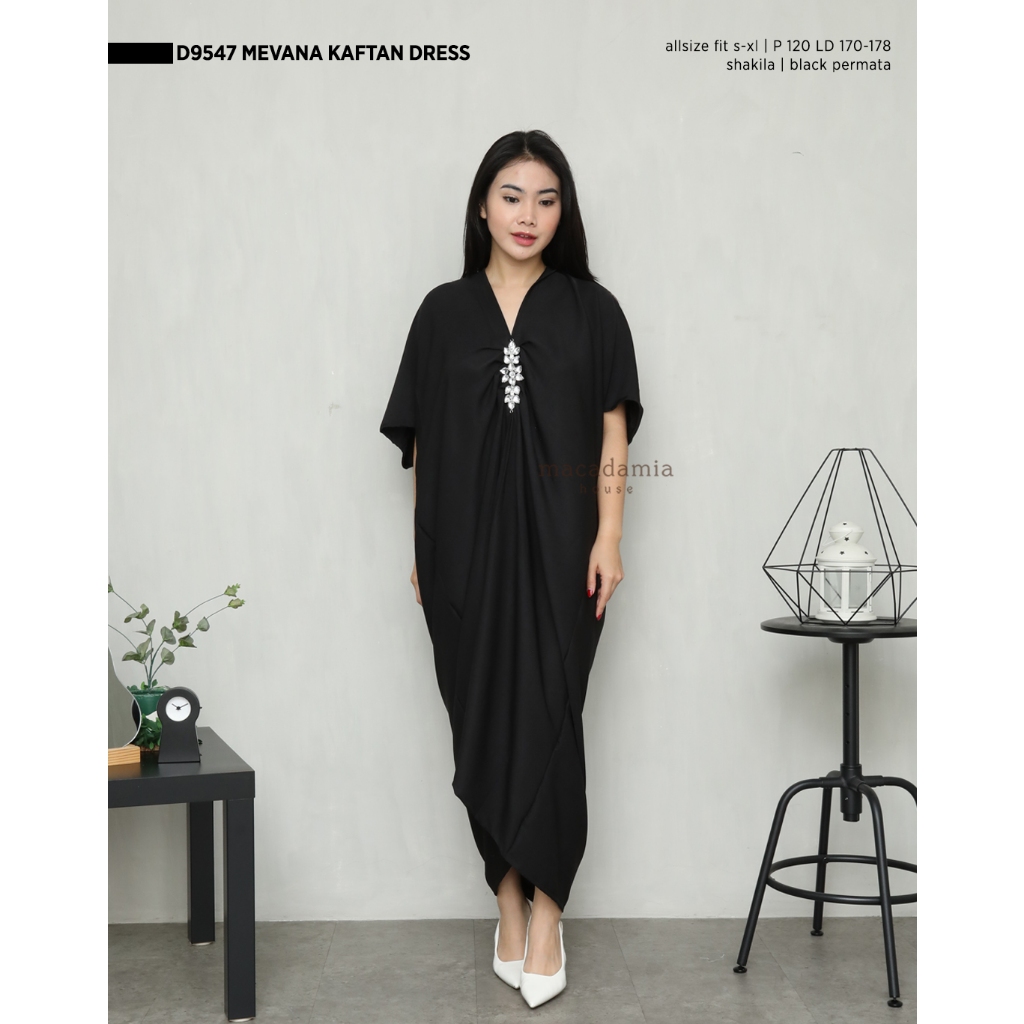 Jual Macadamia House - D9547 Mevana Kaftan Dress raya lebaran ramadhan ...