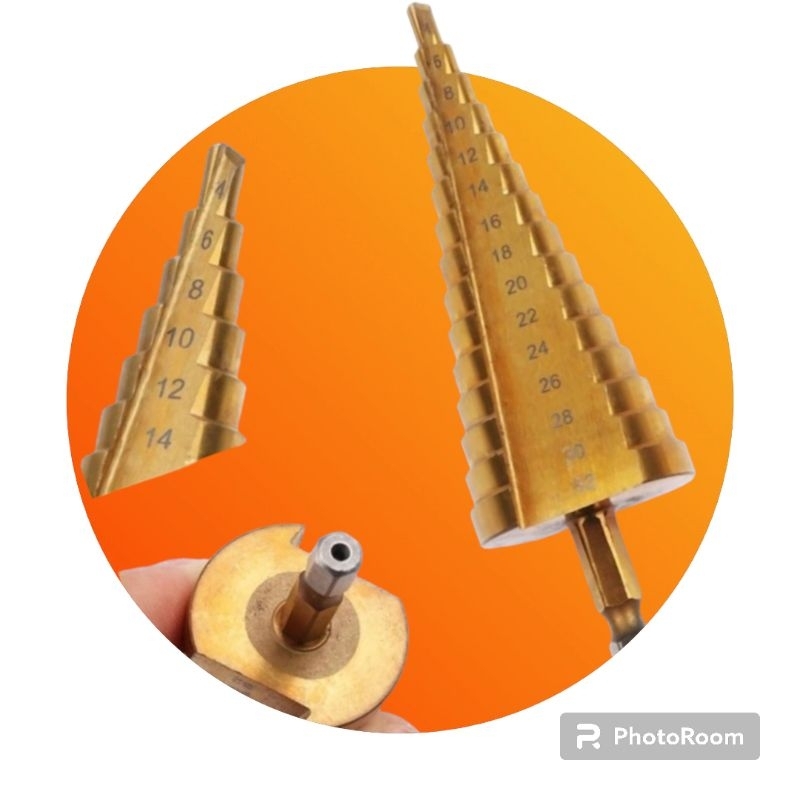 Jual Mata bor pagoda 4-32mm / step drill bit 4-32mm / matabor kerucut 4 ...