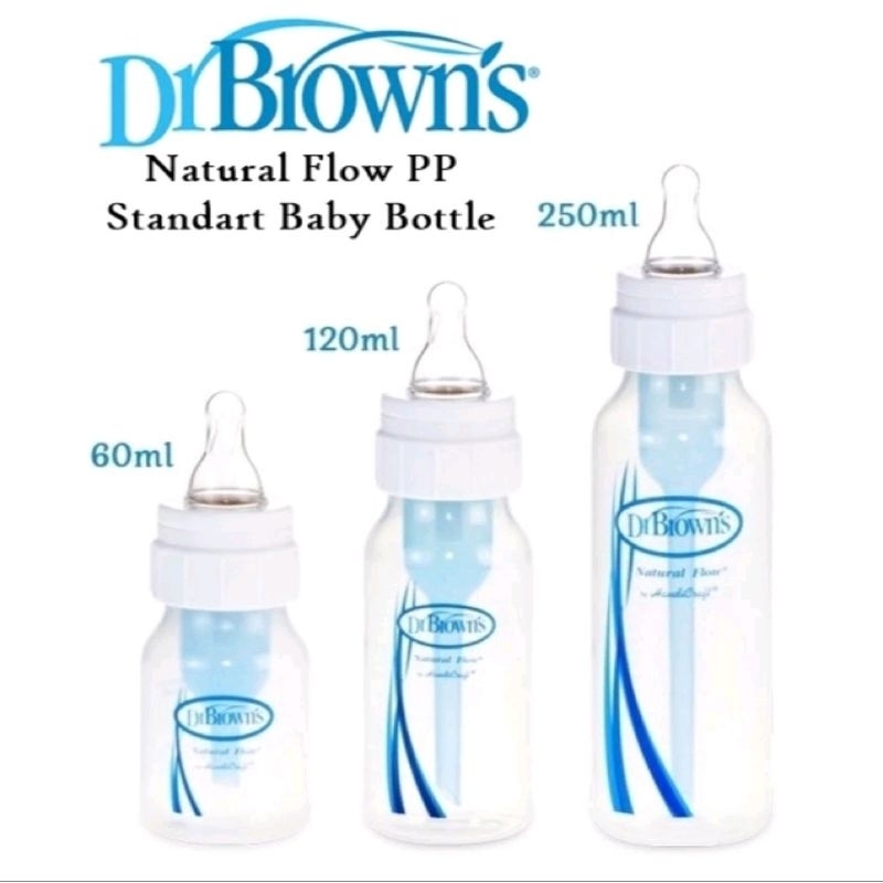 Jual dr brown s pp natural flow standard baby bottle 60ml 120ml