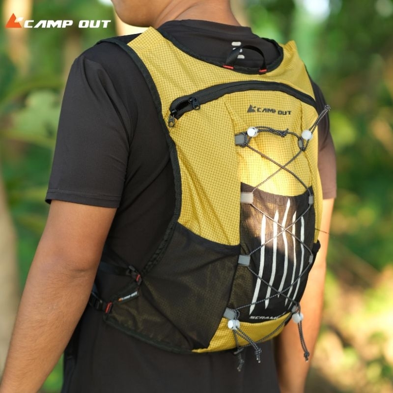 Tas Hydropack Trail Running Camp Out Scramble 8L - Vest Pria Wanita Hiking Outdoor Sepeda