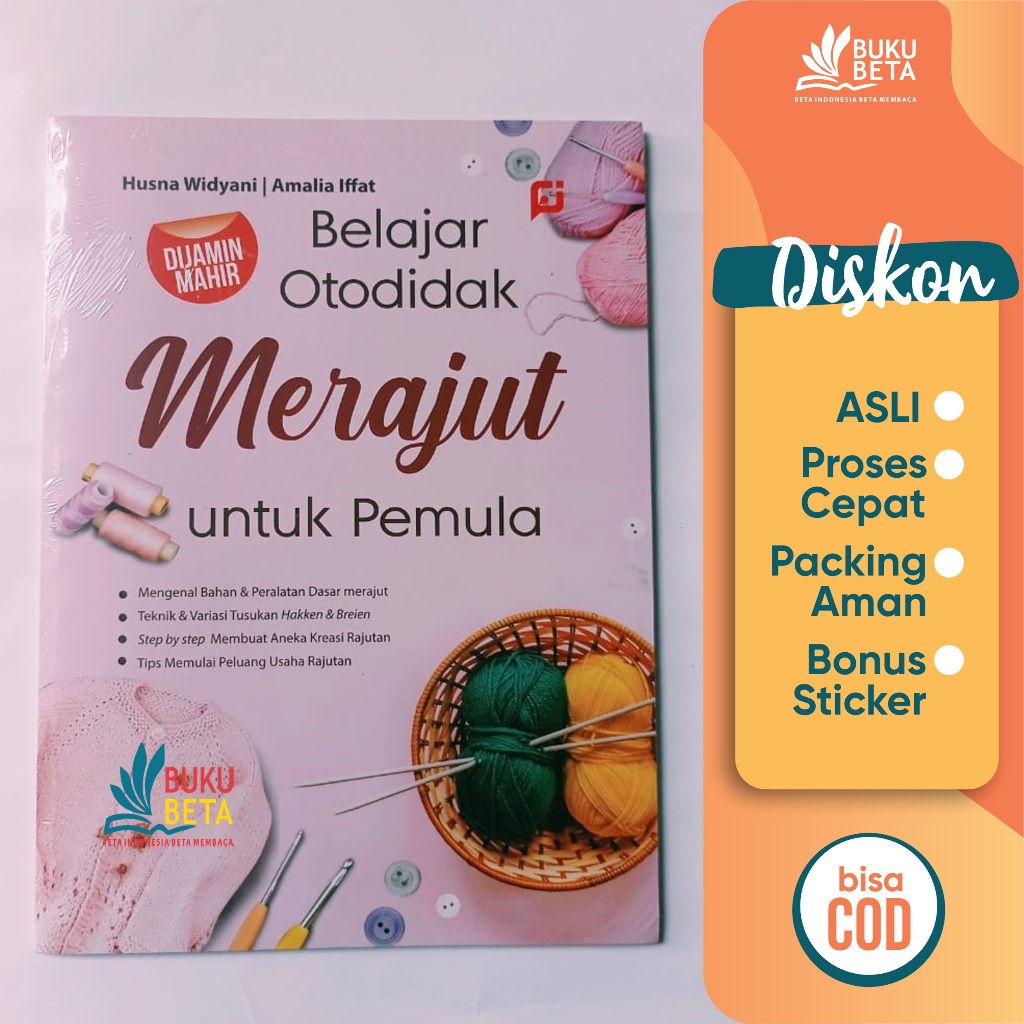 Jual Belajar Otodidak Merajut Untuk Pemula - Husna Widyani | Shopee ...