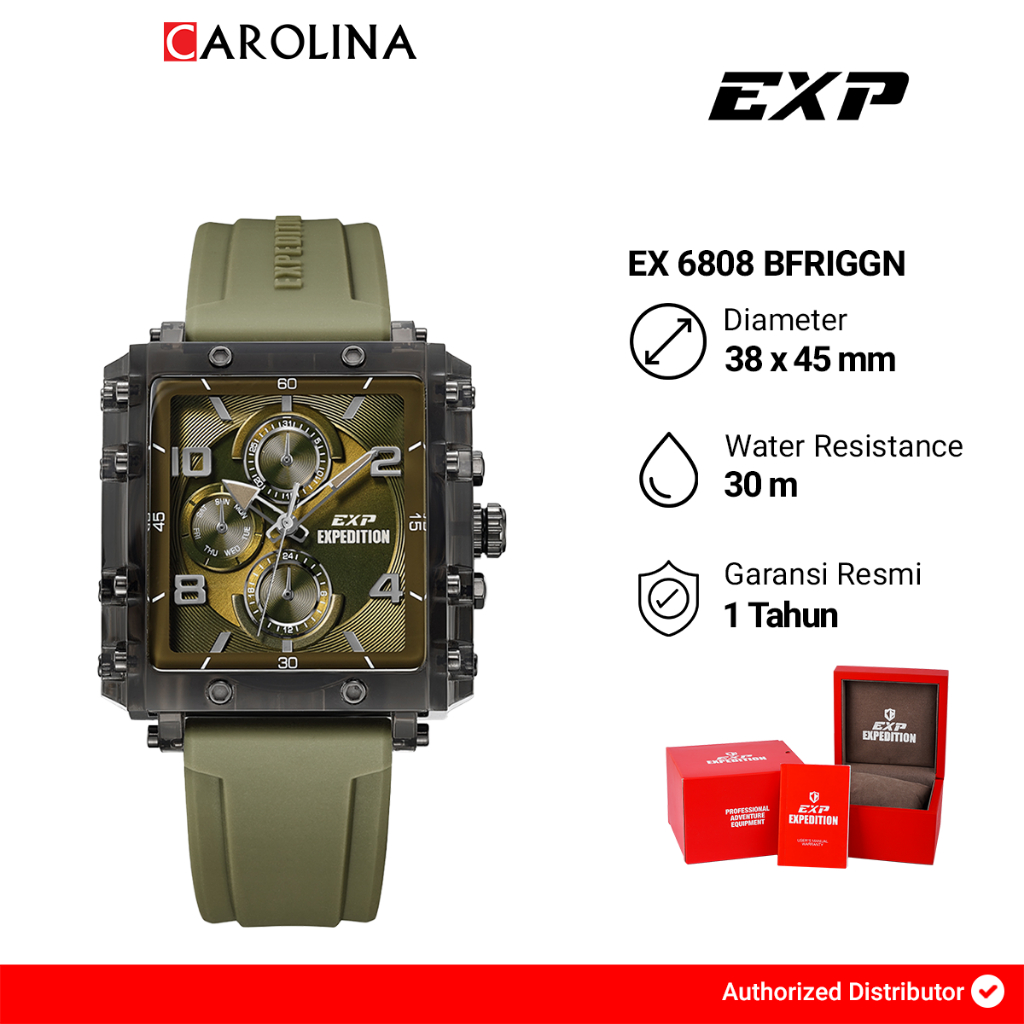 Jual Jam Tangan Wanita Expedition Exp EX 6808 BFRIGGN Green Olive Dial ...