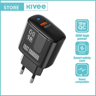 (HOT)KIVEE Kepala charger Mini fast charging KV-AE87 Adaptor for iphone samsung xiaomi oppo
