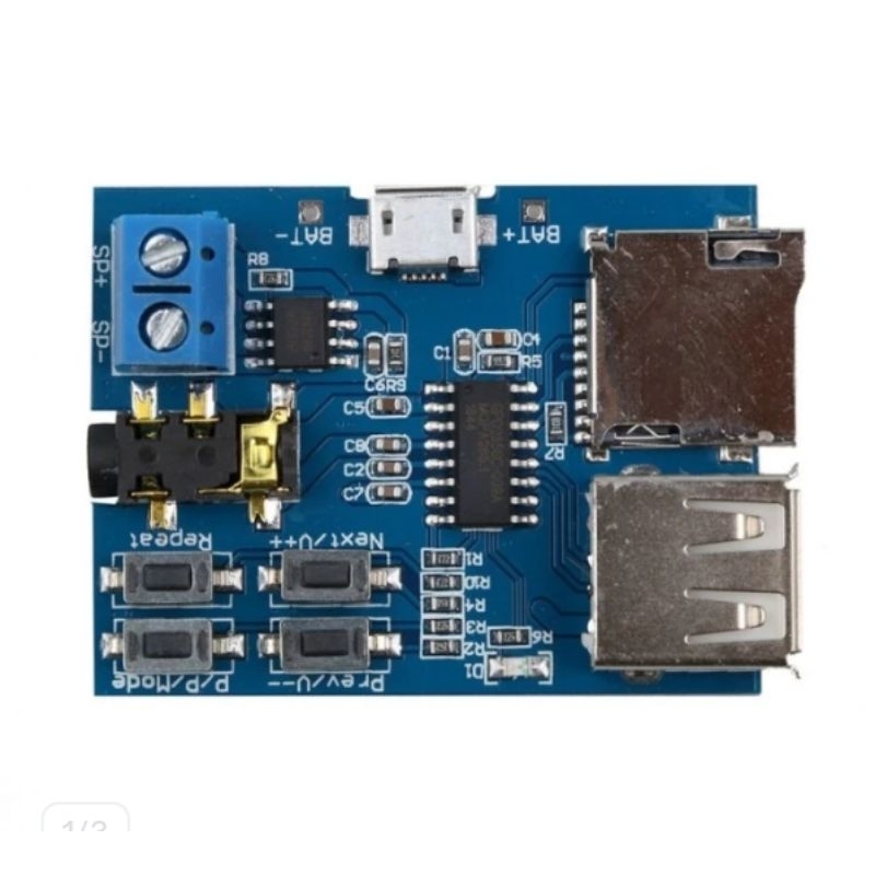 Jual MP3 Player TFcard U disk Board Module With Amplifier | Shopee ...