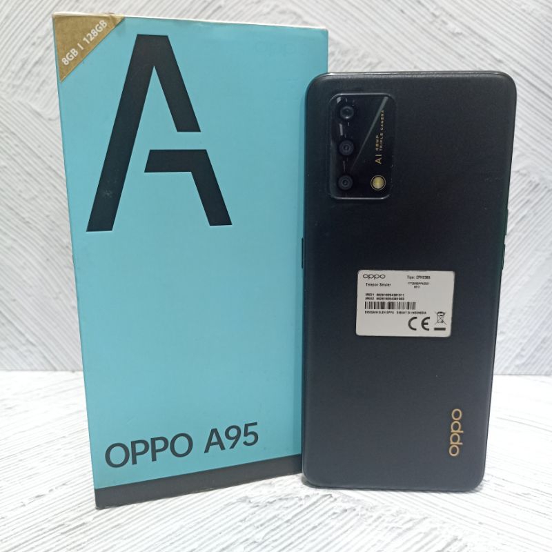 Jual Oppo A95 8 128 GB Handphone Second Bekas Fullset Shopee Indonesia