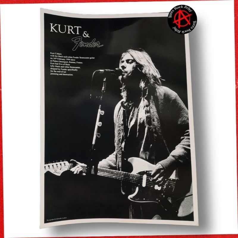 Jual POSTER - KURT COBAIN fender (Ukuran Jumbo) Nirvana | Shopee Indonesia