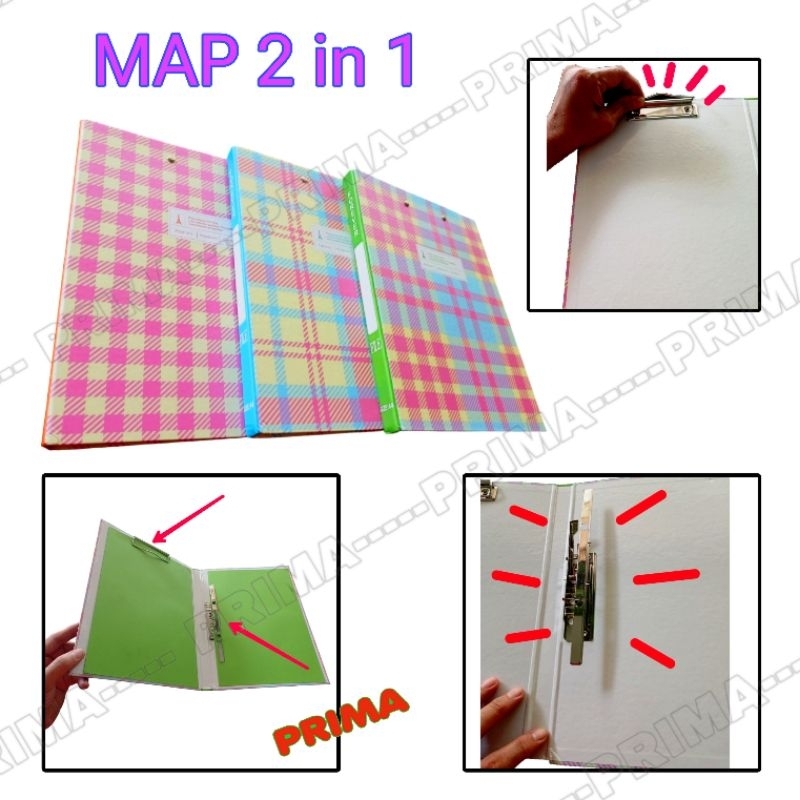 Jual MAP 2 IN 1 / CLIPBOARD+MAP JEPIT A4 | Shopee Indonesia