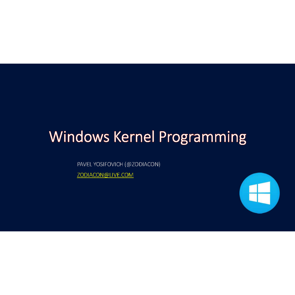 Jual Pavel Yosifovich - Windows Kernel Programming | Shopee Indonesia