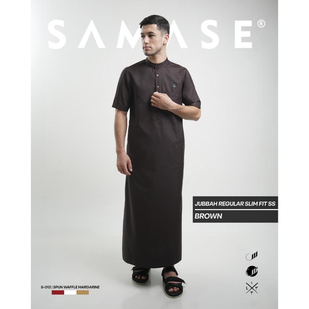 Jual SAMASE Jubba Jubah Regular S013 Lengan Pendek Baju Gamis Pria laki