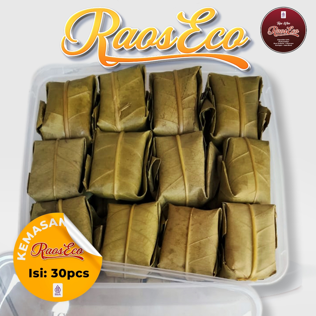 Jual Tape Ketan Raos Eco Kemasan Tepak Isi 30pcs Tape Ketan Kuningan