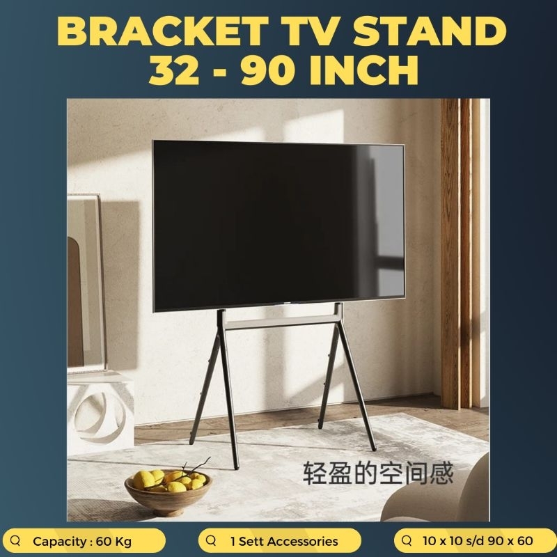 Jual Bracket TV Standing Portable Heavy Duty 32 40 42 49 50 55 60 65 70 ...