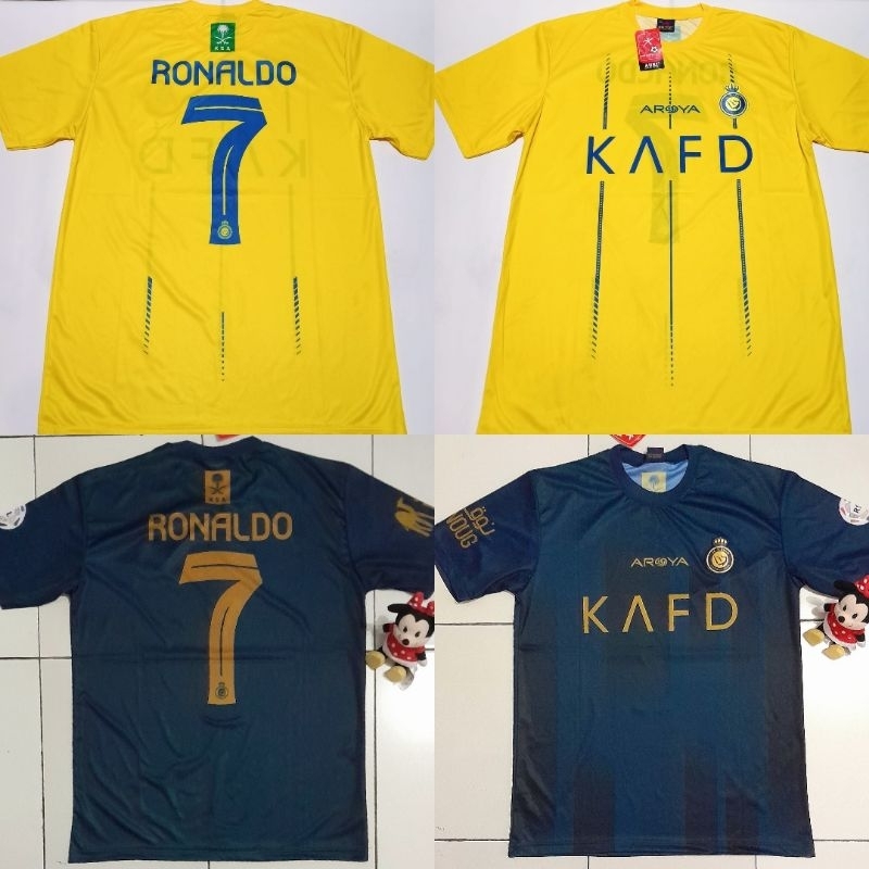 Jual Jersey Al Nassr Home And Away Ronaldo 2023 2024 Auri Sport Shopee