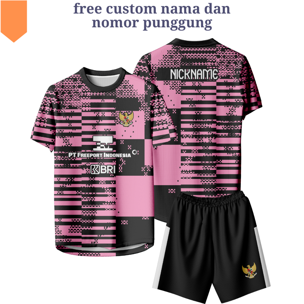 Jual Jersey/ Baju Bola Prematch Pink Timnas Indonesia Free Custom Nama ...