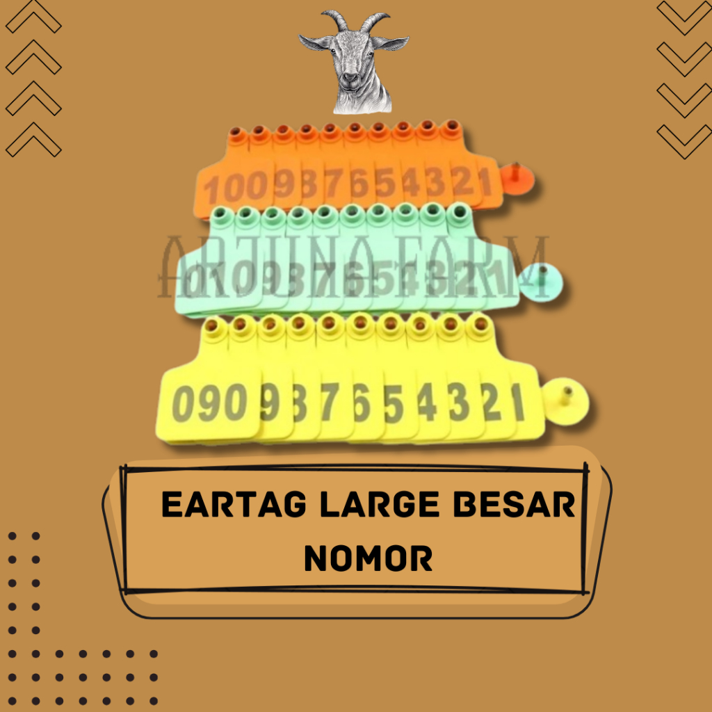 Jual Ear tag Nomor Ukuran Large Ukuran 6X7 cm Untuk Babi Dan Sapi 100 ...