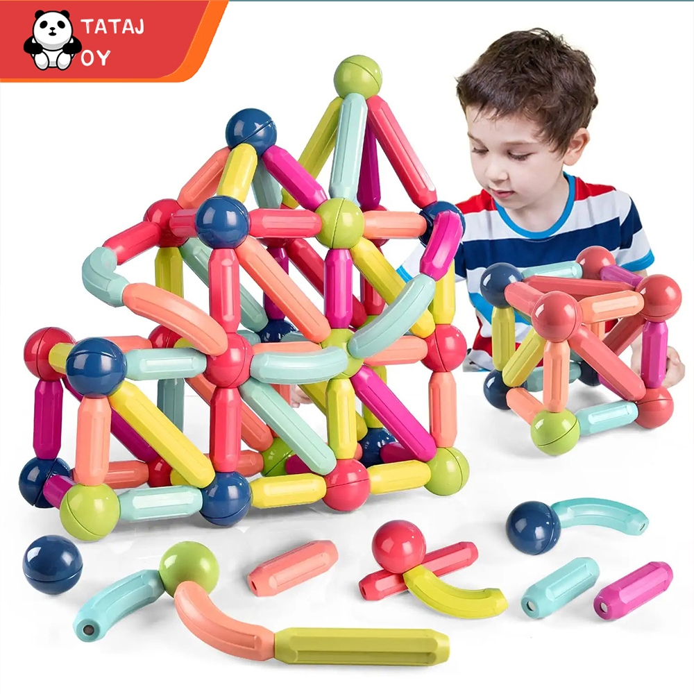 Jual 42pcs Mainan Magnet Stick Balls Anak Dengan Kotak,Magnetic ...