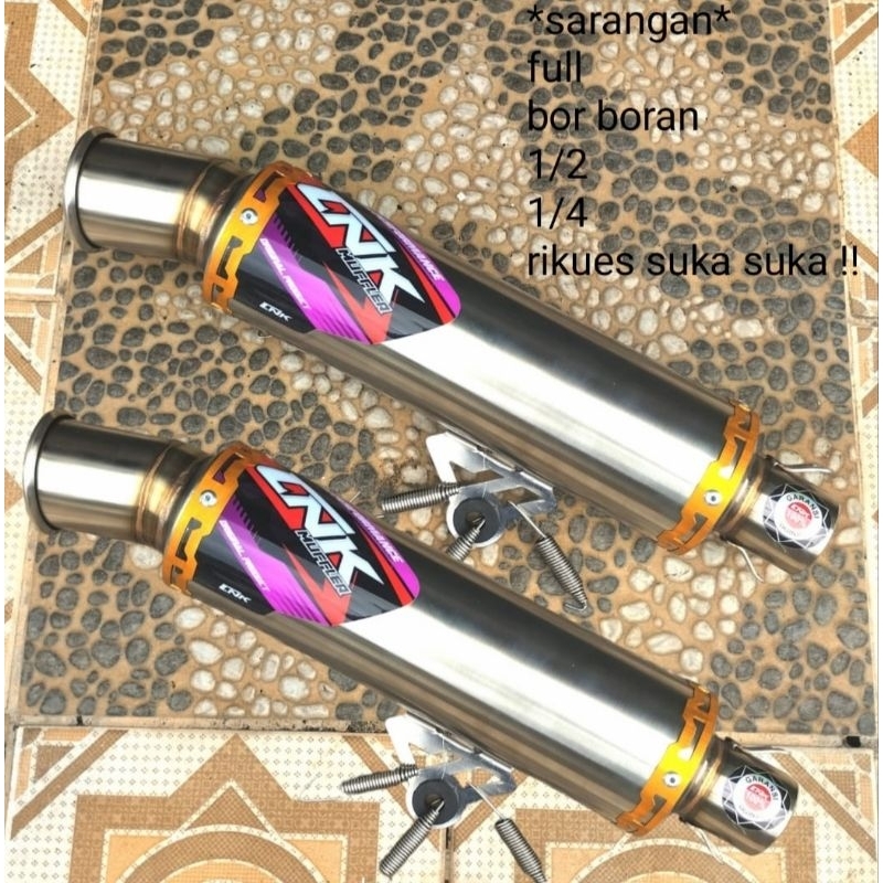 Jual knalpot racing motor metik leheran samlong inlet 38/45/50mm ...