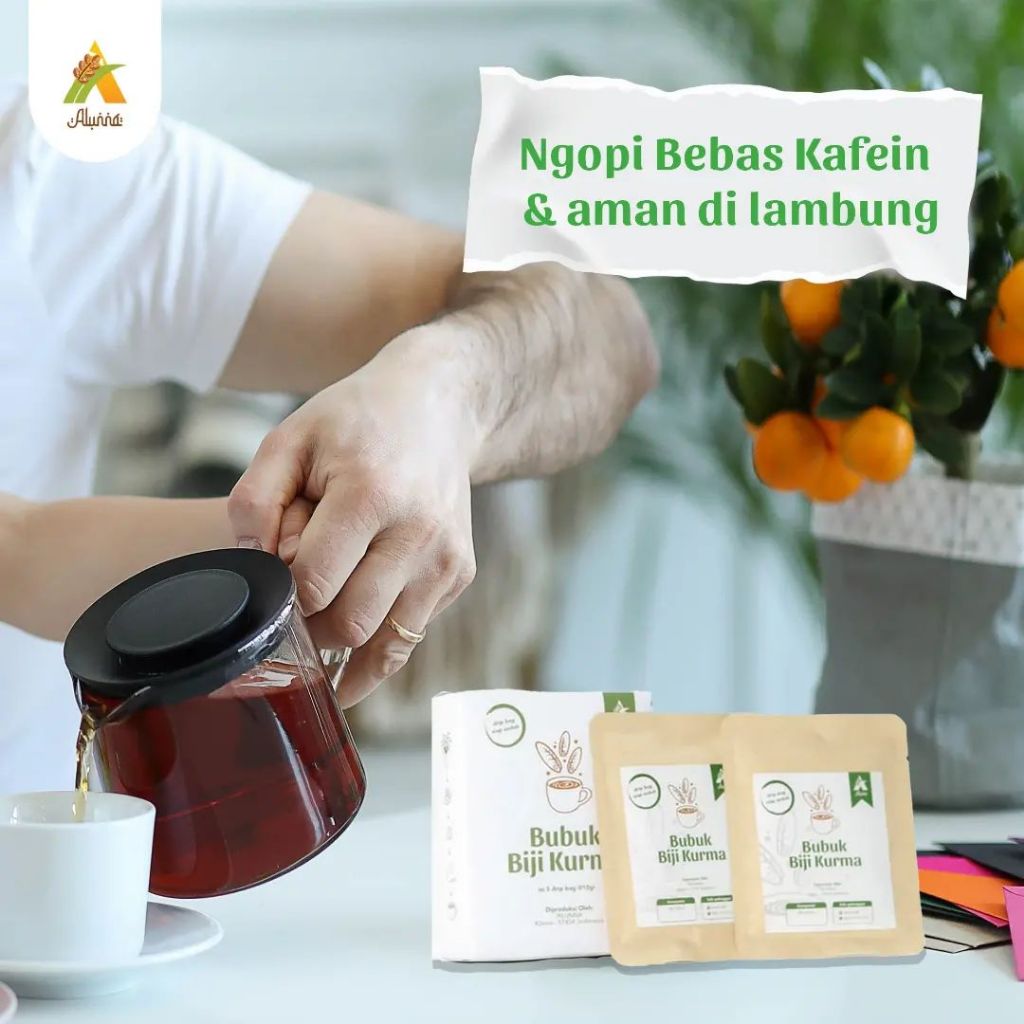 Jual Kopi Bubuk Biji Kurma Sachet Siap Seduh Serbuk Date Seed Drink ...