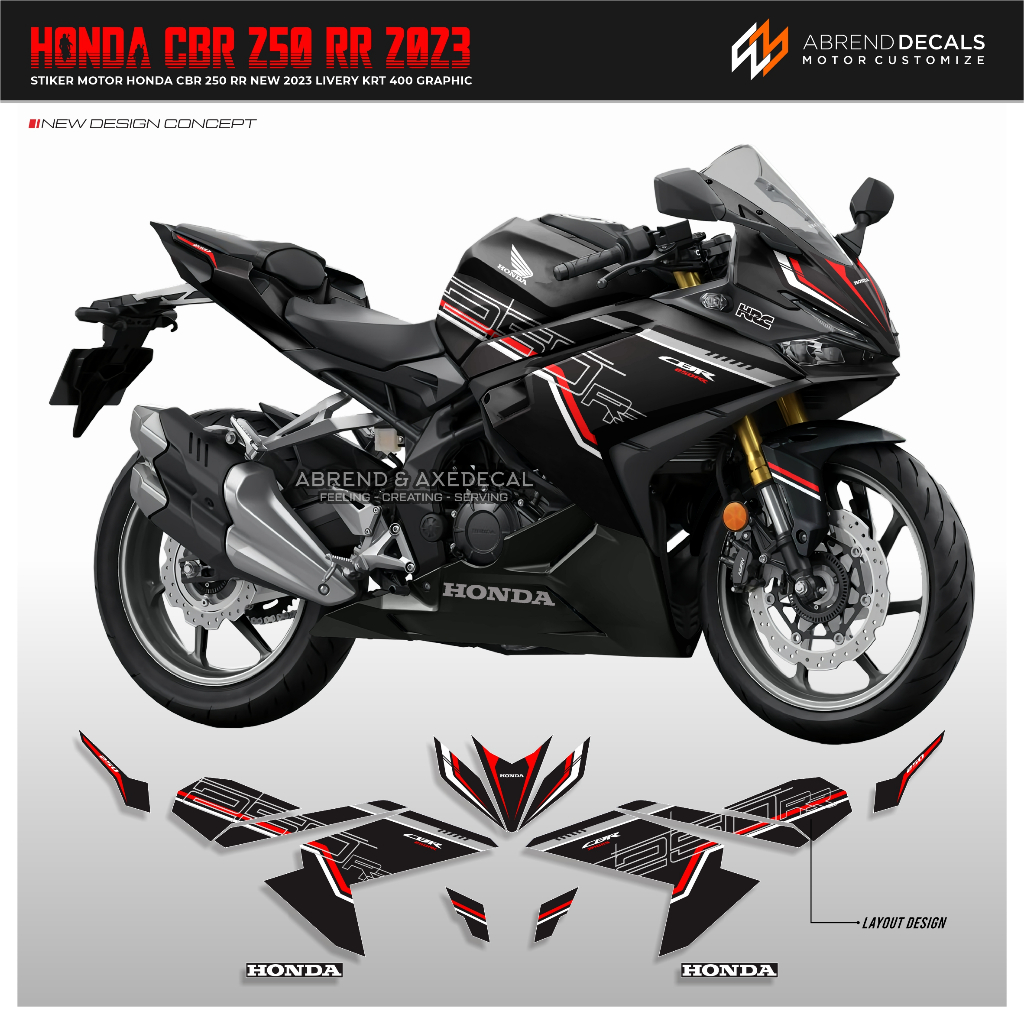 Jual Striping CBR 250 RR 2023 Grafis 400 / Stiker Motor Honda CBR 250RR ...