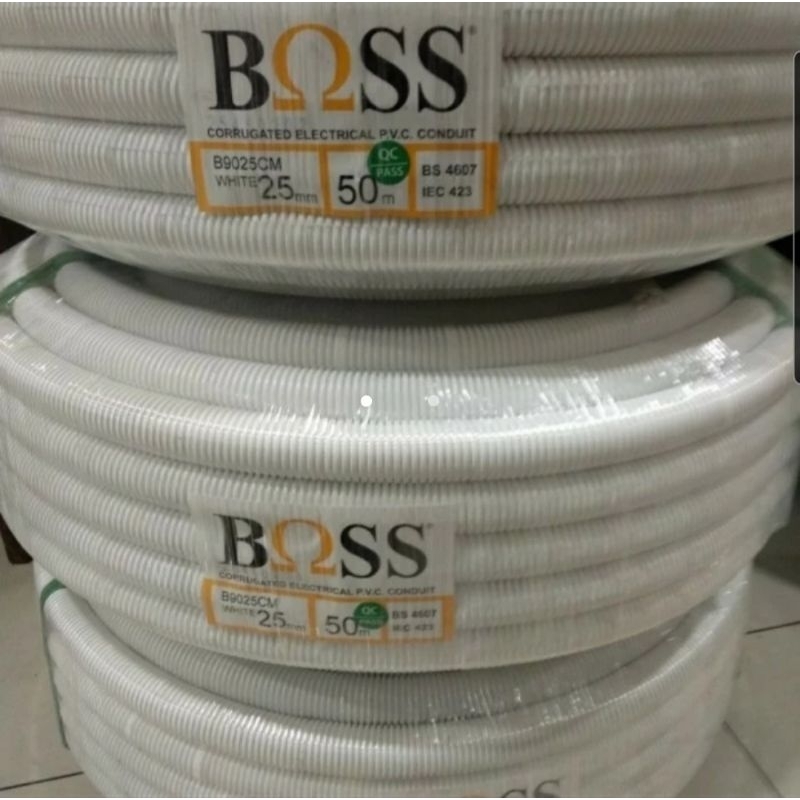 Jual Selang Flexibel Boss Mm Flexibel Conduit Pvc Mm Putih Roll