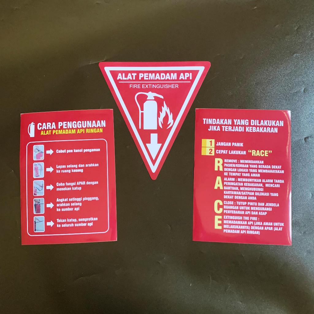 Jual Stiker Cara Penggunaan APAR Ekonomis | Stiker Kebakaran | Sticker ...
