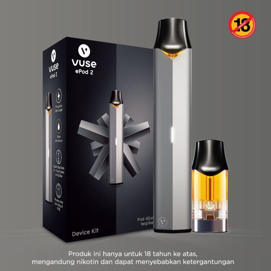 Jual BUNDLING VAPE VUSE STARTER KIT ePod WARNA SILVER (1 ePod DEVICE ...