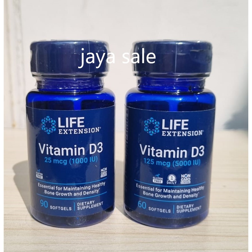 Jual Life Extension Vitamin D3 5000 IU 60 Softgels Life Extension Vit ...