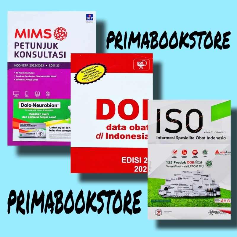 Jual Buku Seri Farmasi DOI (Data Obat Di Indonesia), Mims 2021/2022 ...