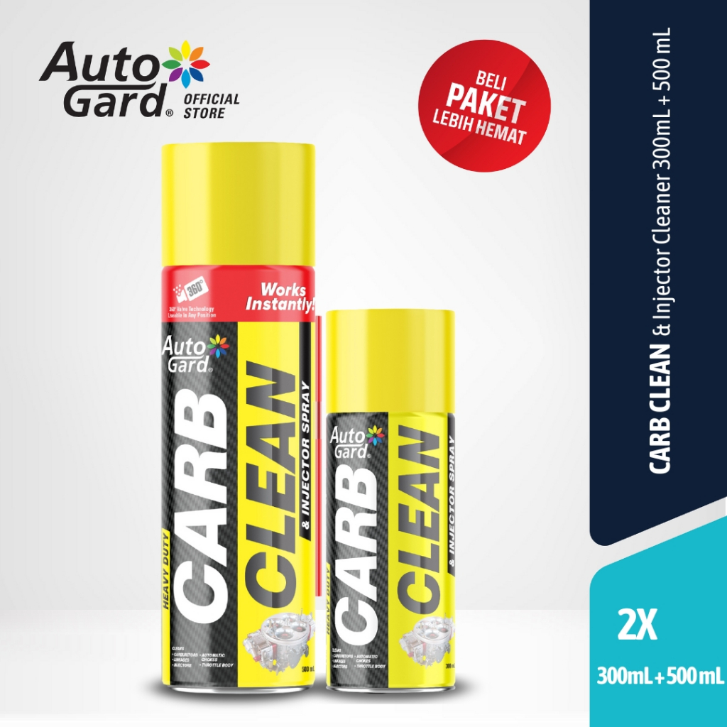 Jual AutoGard - [BUNDLE] Carb Clean Injector Cleaner 300mL + 500mL ...