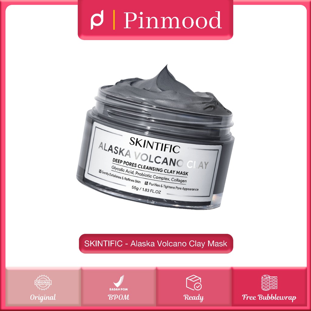 Jual SKINTIFIC - ALASKA VOLCANO DEEP PORES CLEANSING CLAY MASK ( 55 g ...