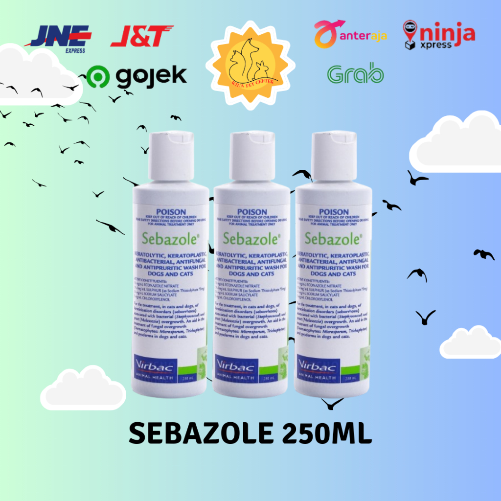 Jual SEBAZOLE & MALASEB shampoo untuk kulit hewan yang bermasalah jamur ...