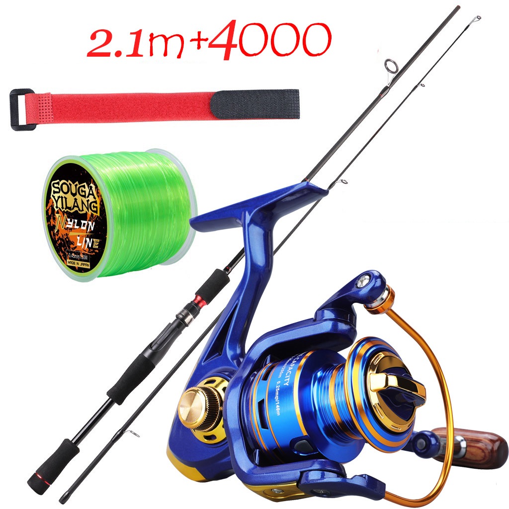 Jual Joran Pancing Set 1.8M 2.1M Fishing Rod And 3000 Series Spinning ...