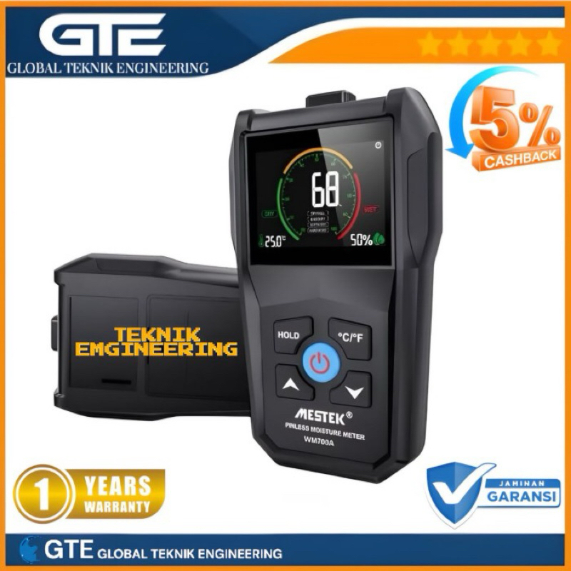 Jual Concrete MC Tester Beton Wood Kayu Mestek WM700A Moisture Meter ...