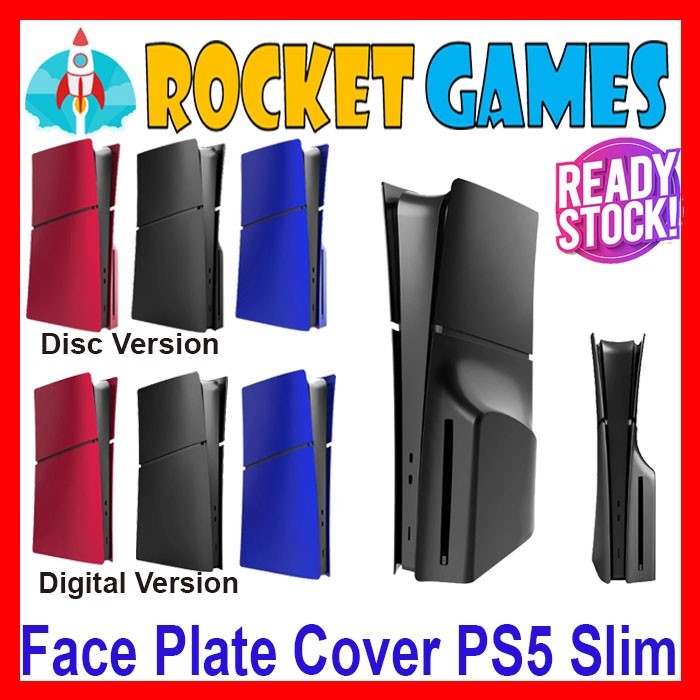 PS5 Slim 30th Anniversary Face Plate Cover – Gray, Hard Plastic – Fits Digital & Disc – With Sticker