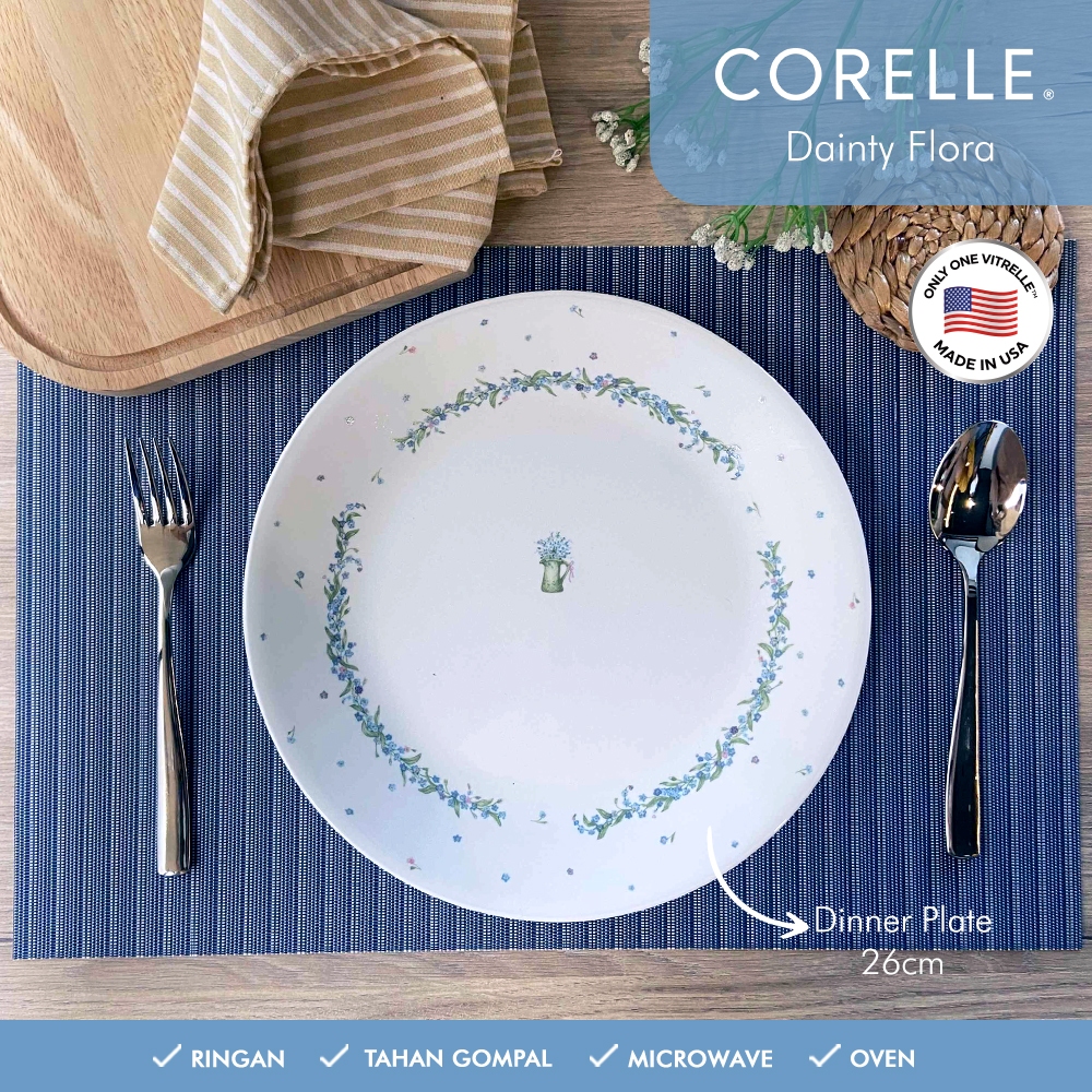 CORELLE Dainty Flora Dinner Plate 26cm Piring Makan
