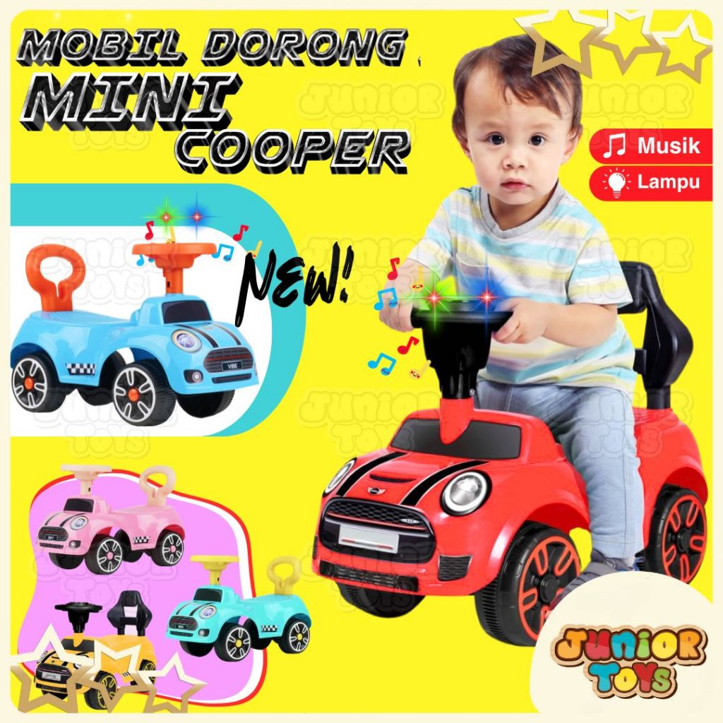 Jual Mobil Dorong Anak Mini Cooper Ada Musik Lampu Mainan Mobilan Bisa ...