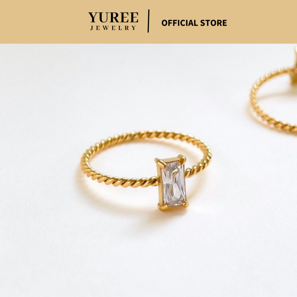 Jual YUREE • Ellen Ring • Perhiasan Cincin Permata Titanium • Cincin ...