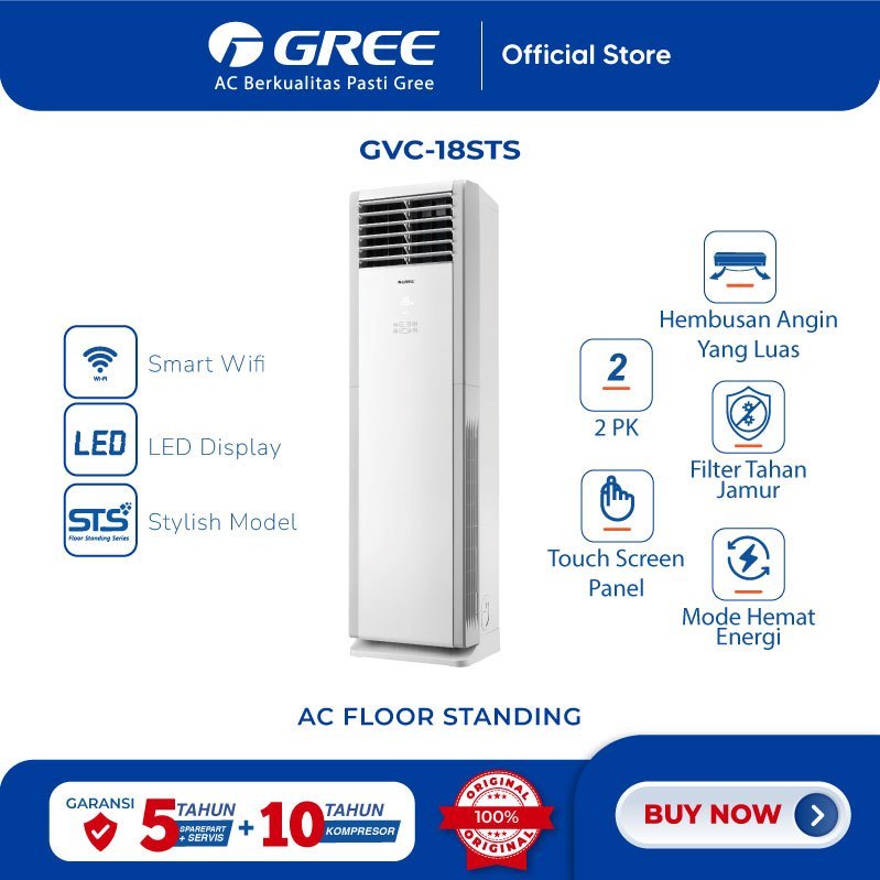 Jual GREE AC Floor Standing 2PK - Non-Inverter - Dengan Smart WIFI dan ...