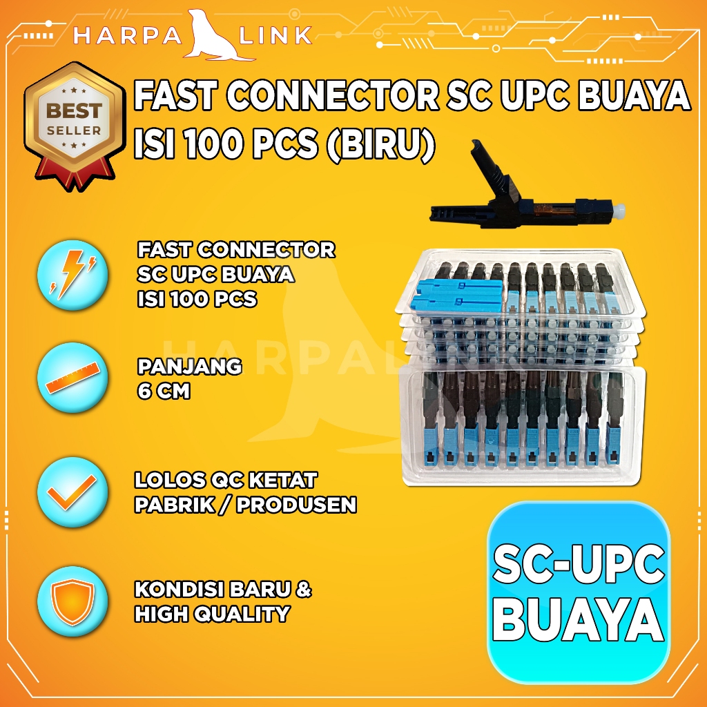 Jual Fast Connector SC UPC Fiber Optik Buaya Isi 100 PCS / Fast ...