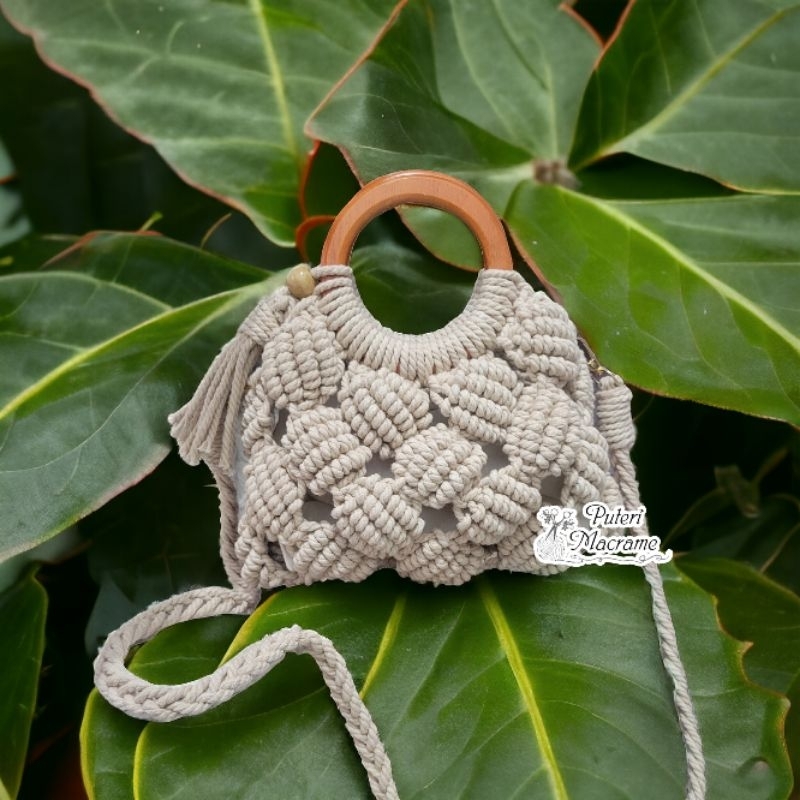 Jual Macrame Bubble Bag, Macrame Shell Bag (Puluhan Variasi Warna ...