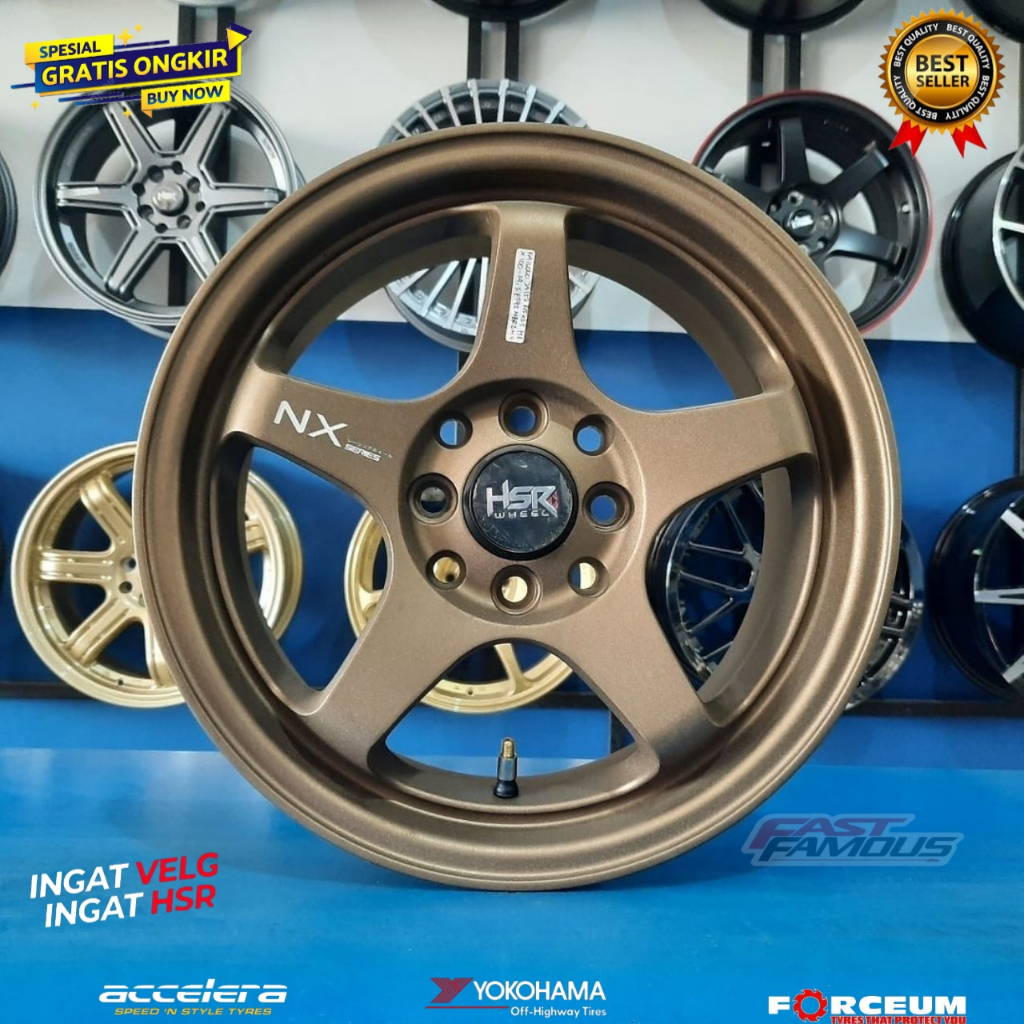 Jual velg hsr kailolo r15 baut 4x100 lebar 6,5 bisa untuk brio agya ...