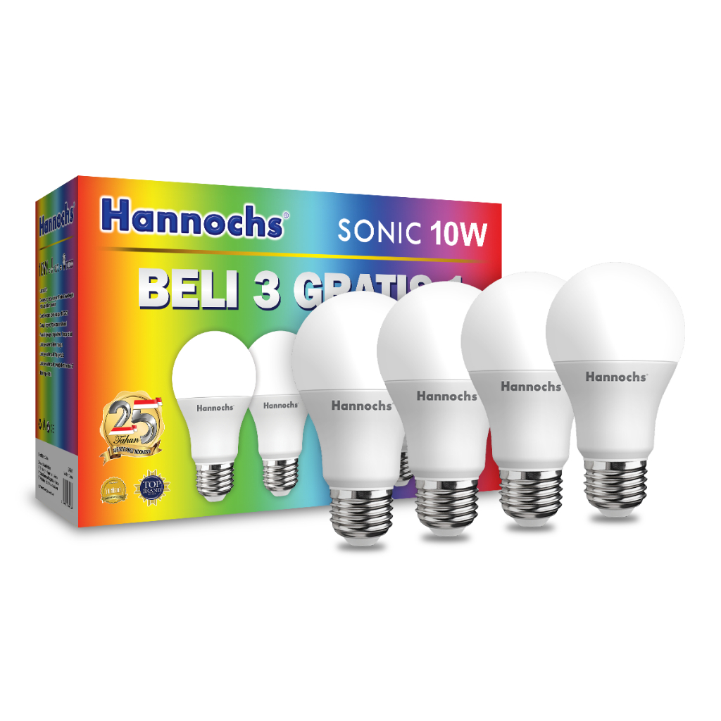 Jual HANNOCHS MULTIPACK SONIC LED Bulb ( Beli 3 Gratis 1 ) 6W/ 10W/ 13W ...