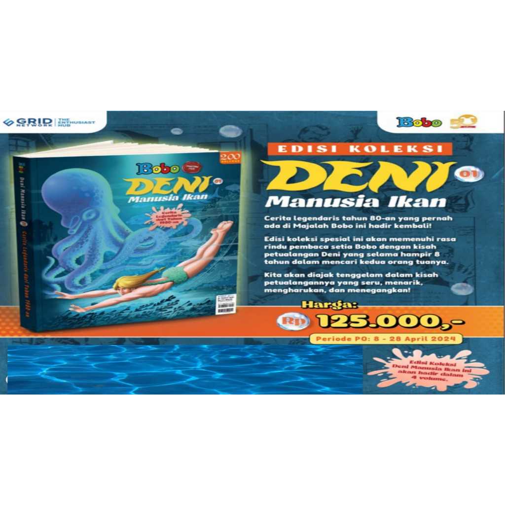 Jual (Pre Order) Majalah Bobo Edisi Koleksi - Deni Manusia Ikan Vol.1