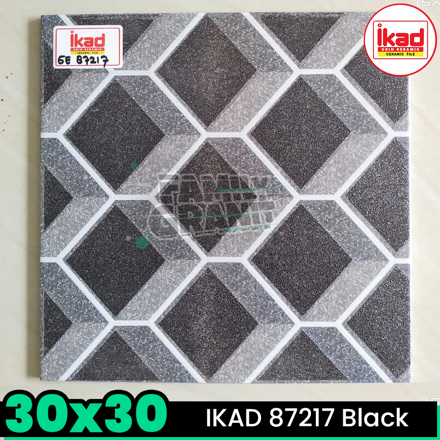 Jual Keramik Kasar 30x30 Ikad 87217 Black Lantai Teras Garasi Kamar